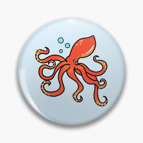 Item preview, Orange Octopus Sticker designed and sold by NightWolf1417.
