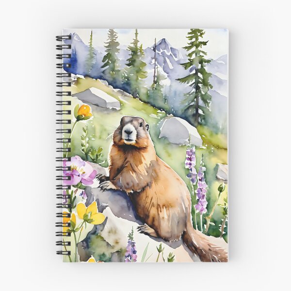 Item preview, Marmot and flowers designed and sold by Nolan6.