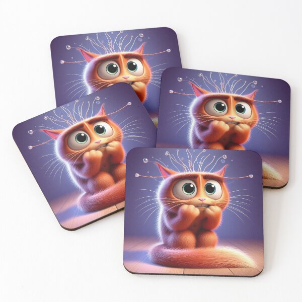 Item preview, Anxiety Cat Inside Out - Michi Ansiedad Del Vés designed and sold by FashionTales.