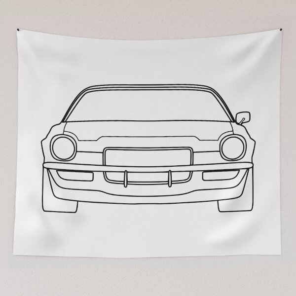 Item preview, Chevrolet Camaro second Generation 1970-1974 black lines designed and sold by EdimDesign.