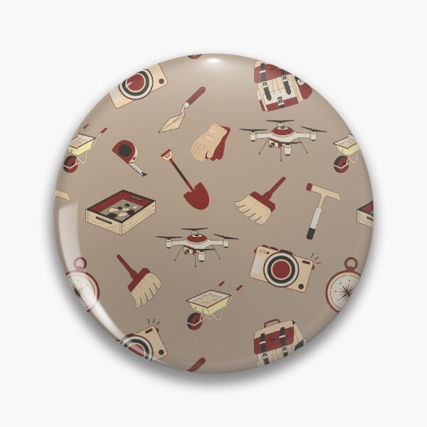 Item preview, Archaeology Toolbox Background Pattern Vintage Color Palette designed and sold by ottrain.