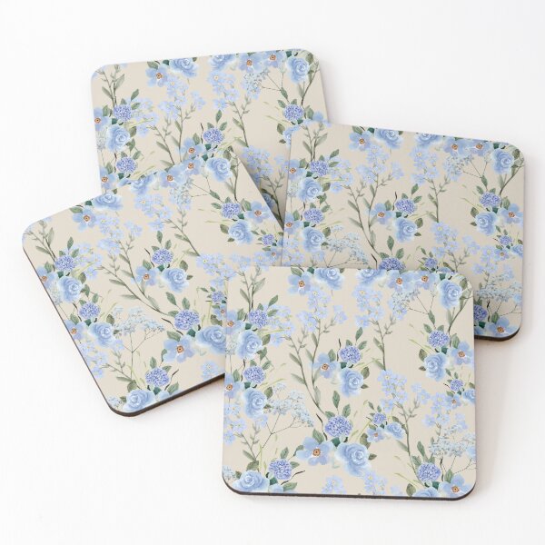 Item preview, Floral Baby blue Aesthetic  designed and sold by Asmaa Abdul-Azim.