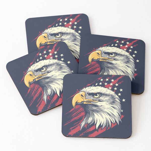 Item preview, Bald Eagle with USA Flag designed and sold by SpoonToonCnt.