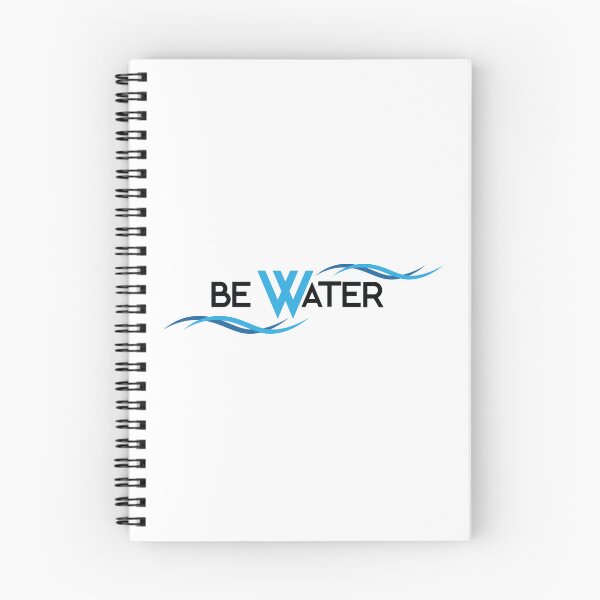 Item preview, Be Water Flowing Waves and Inspirational Typography Design designed and sold by deepbalance.