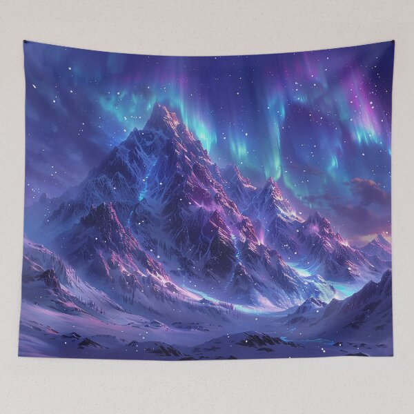 Item preview, Fantasy Landscape - Aurora Borealis Mountain Scenery designed and sold by Lumaria Designs.