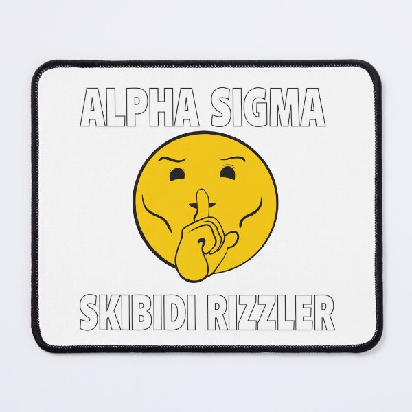 Item preview, T-shirt for him, Alpha Sigma, Skibidi Rizzler design, Gen Z, Mewing Emoji, Yellow, Black, Modern fun design, skibidi design, rizz, sigma, alpha designed and sold by Pink&Blue  @pink.and.blue_studio.