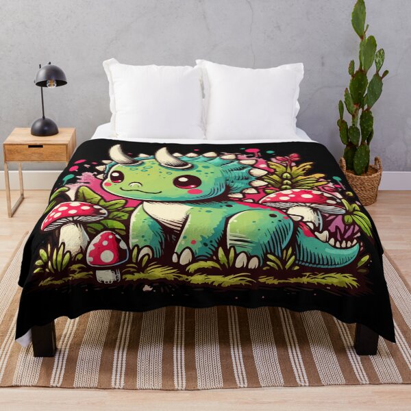 Item preview, Kawaii simple Dinosaur Triceratops Mushroom Garden designed and sold by TomFrontierArt.