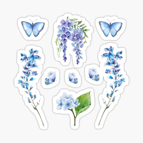 Item preview, Blue Garden Sticker Pack designed and sold by Sershni.