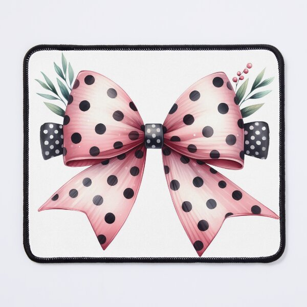 Item preview, Charming Pink Coquette Bow with Polka Dots designed and sold by Dynke.