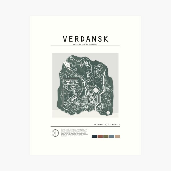 Item preview, COD Verdansk Map designed and sold by Subtly Prints.
