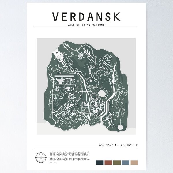 Item preview, COD Verdansk Map designed and sold by Subtly Prints.