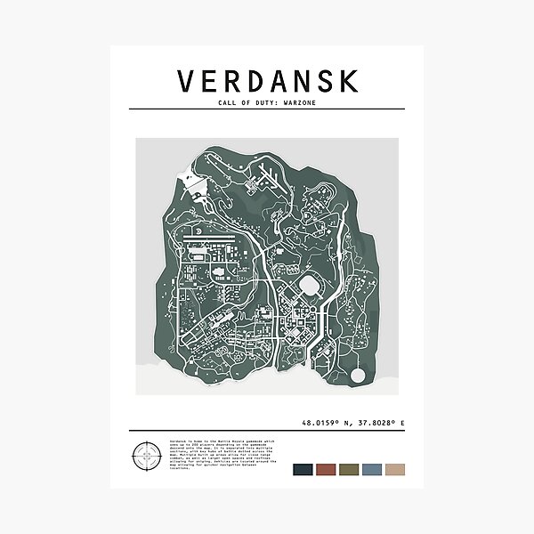 Item preview, COD Verdansk Map designed and sold by Subtly Prints.