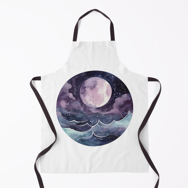 Item preview, Full Moon over the Ocean watercolour designed and sold by Thalassa-Prints.