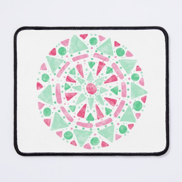 Item preview, Mandala Green Pink White Abrosexual Pride Flag designed and sold by JoyfulJen.