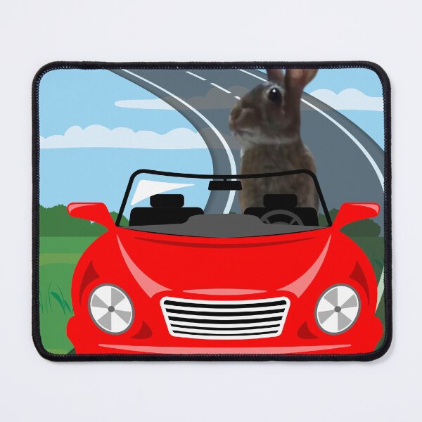 Item preview, Whimsical Thumper in a Convertible on a Sunny Day: Fun Print Design designed and sold by C-CheleSells.