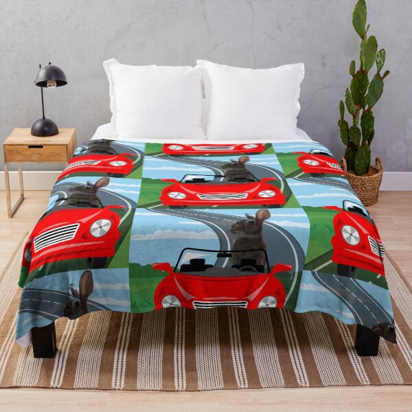 Item preview, Whimsical Thumper in a Convertible on a Sunny Day: Fun Print Design designed and sold by C-CheleSells.