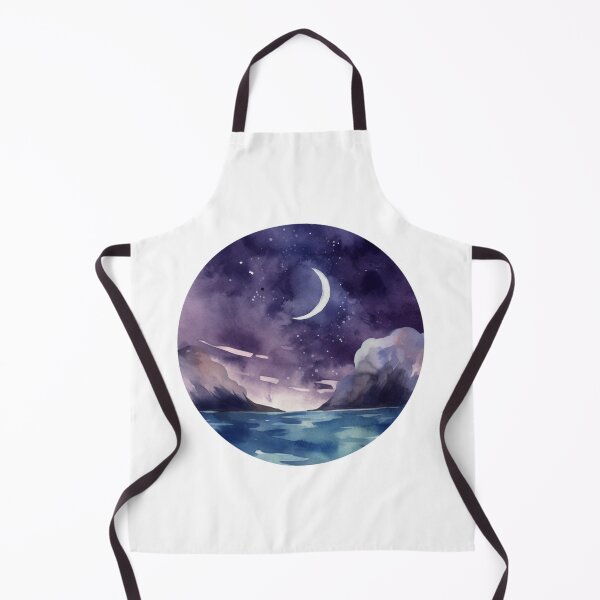 Item preview, Sliver Moon over the Estuary watercolour designed and sold by Thalassa-Prints.