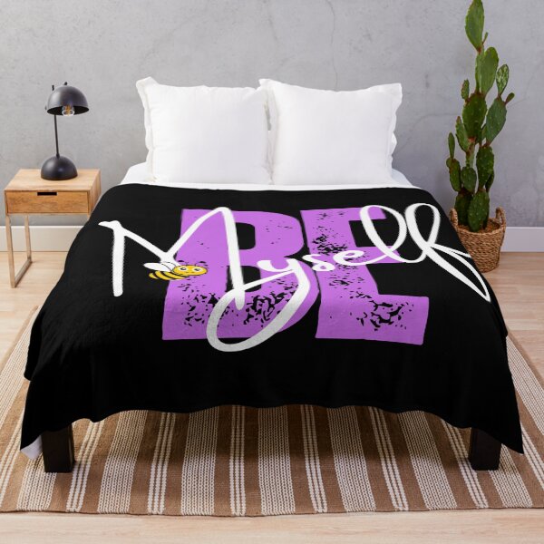 Item preview, Inspirational "Be Myself" Design with Cute Bee Graphic designed and sold by WhiteDoveArt.