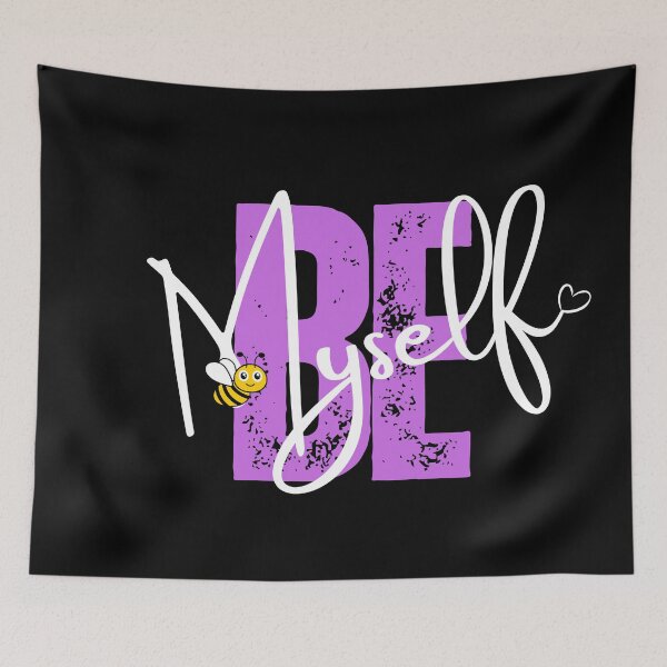 Item preview,  Inspirational "Be Myself" Design with Cute Bee Graphic designed and sold by WhiteDoveArt.