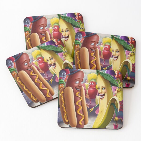 Item preview, Hotdog with banana. designed and sold by MyHappyArtShop.