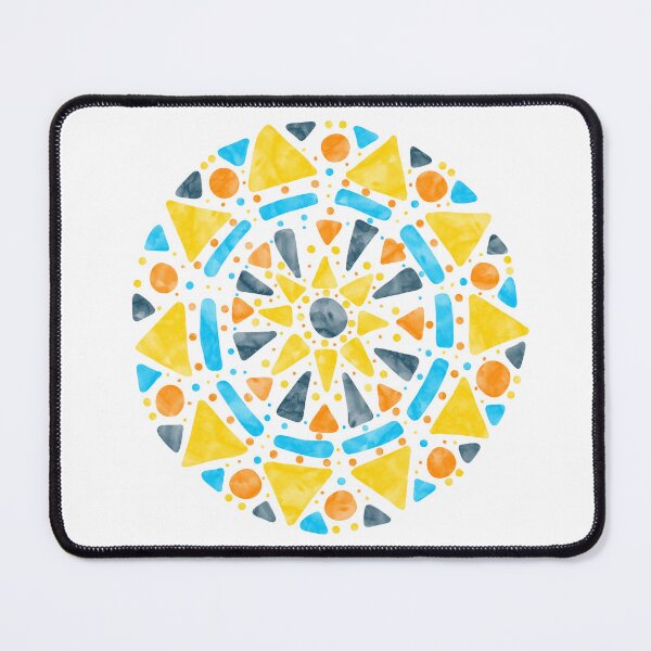 Item preview, Mandala Orange Yellow Blue AroAce Pride Flag designed and sold by JoyfulJen.