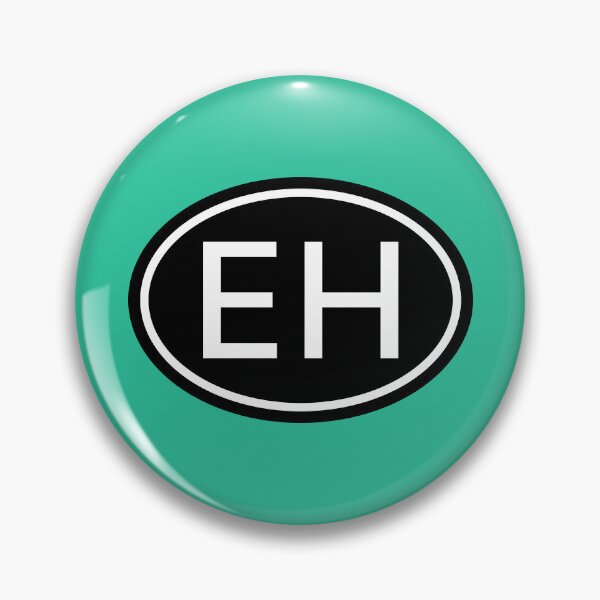 Item preview, EH Initials Monogram Oval White Letters designed and sold by Jeallan Designs.