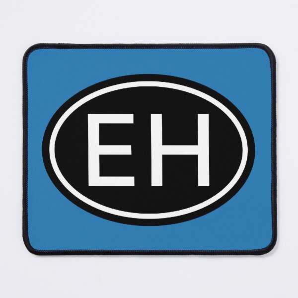 Item preview, EH Initials Monogram Oval White Letters designed and sold by Jeallan Designs.