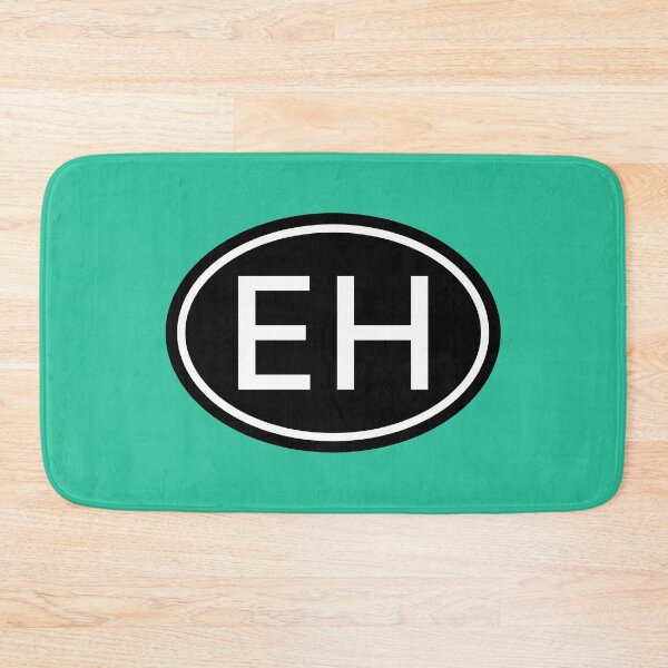 Item preview, EH Initials Monogram Oval White Letters designed and sold by Jeallan Designs.