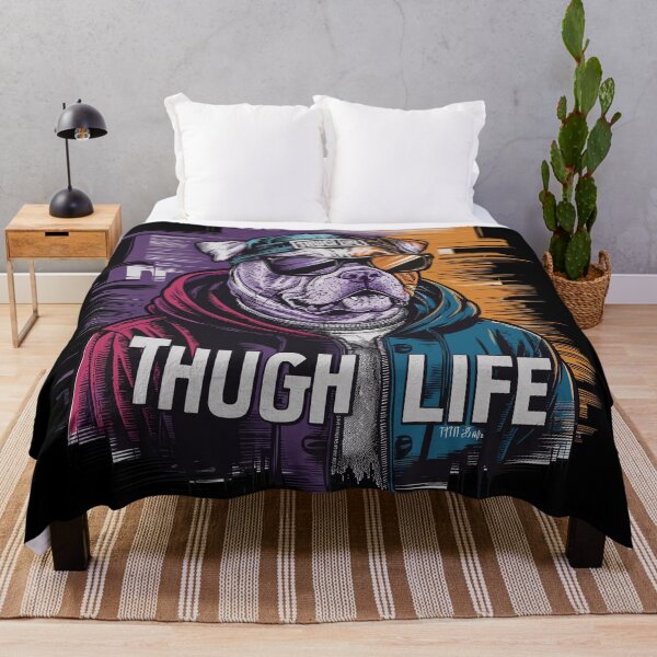 Item preview, Thug Life Dog Design in Bold Colors designed and sold by diegomenjivar92.
