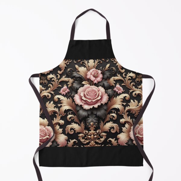 Item preview, Bridgerton Inspired Matte Black & Pink Rococo With Roses designed and sold by DesignsByPrnces.