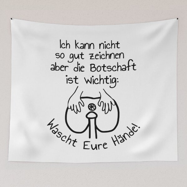 Item preview, Wash your hands minimalist funny saying designed and sold by Ascooepics.