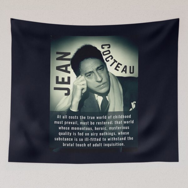 Item preview, Jean Cocteau quote: At all costs the true world of childhood must prevail, must be restored; designed and sold by artbleed.