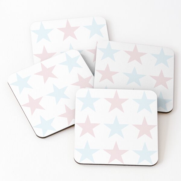 Item preview, Large PALE BLUE, PALE PINK and WHITE STARS designed and sold by RachelMacht.