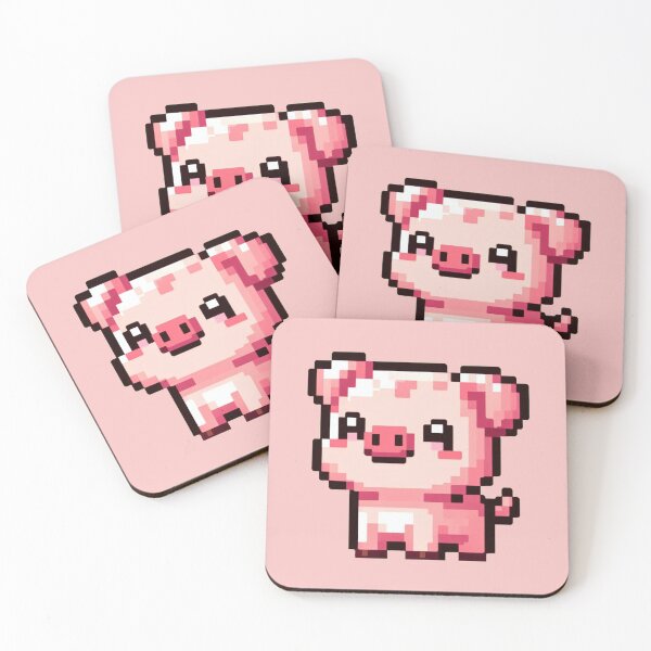 Item preview, pixelated pig designed and sold by miriam-miranda.