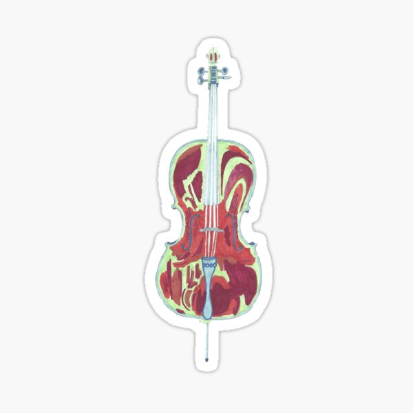 Item preview, Colorful Cello Psychedelic designed and sold by KLovedogs.
