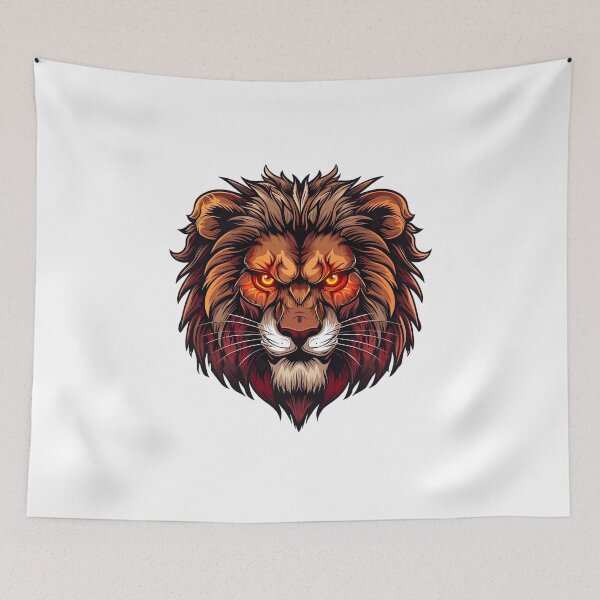 Item preview, creepy lion designed and sold by Stickio.