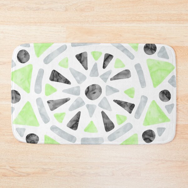 Item preview, Mandala Green Gray Agender Pride Flag designed and sold by JoyfulJen.