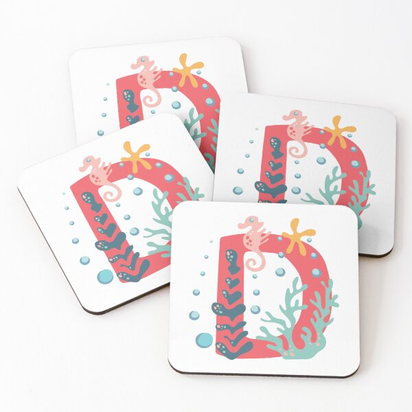 Item preview,  D - Coral underwater letter for names starting with D designed and sold by Deepness2023.