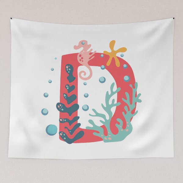Item preview,  D - Coral underwater letter for names starting with D designed and sold by Deepness2023.
