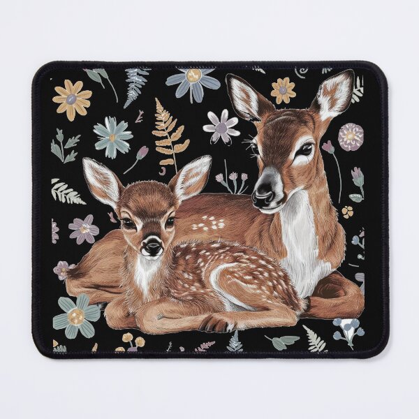 Item preview, Cute Doe Deer and Baby Fawn Nature Art designed and sold by Nature's Fancy.