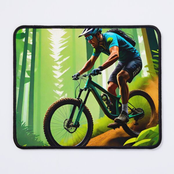 Item preview, Downhill Racer MTB in the Forest designed and sold by GrizzlyCollective.