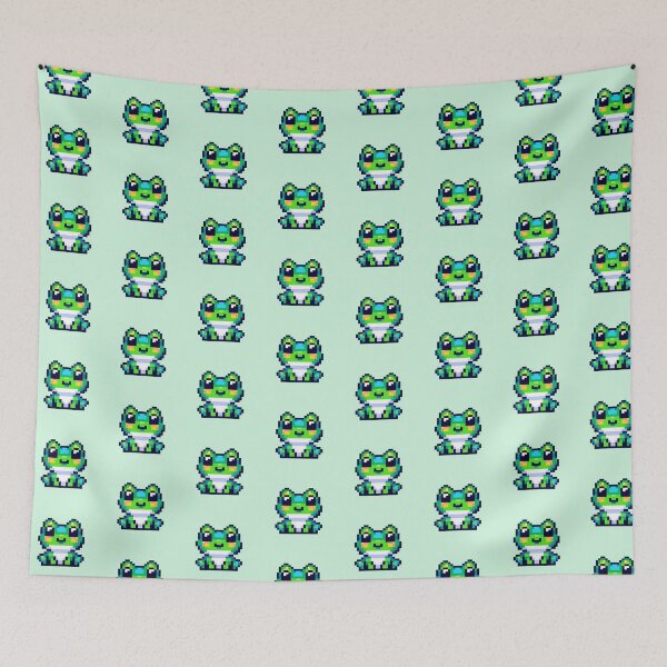 Item preview, pixelated frog designed and sold by miriam-miranda.
