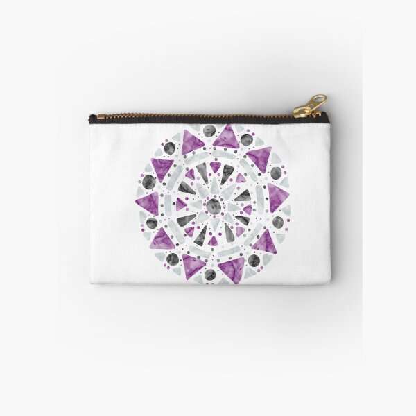 Item preview, Mandala Purple  Gray Black Ace Asexual Pride Flag designed and sold by JoyfulJen.
