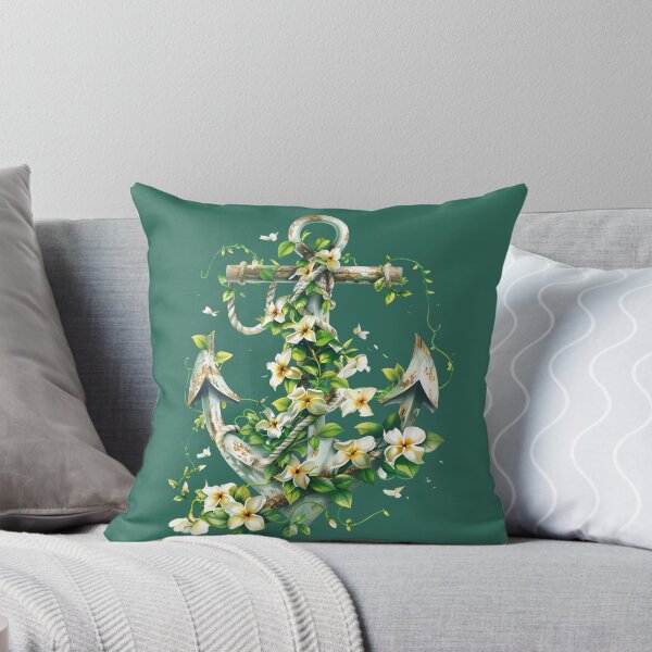 Item preview, Floral Nautical Anchor designed and sold by MOVALENDA.