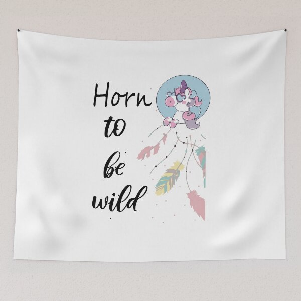 Item preview, Funny Unicorn Quote :Horn to be wild designed and sold by MIROUZ2000.