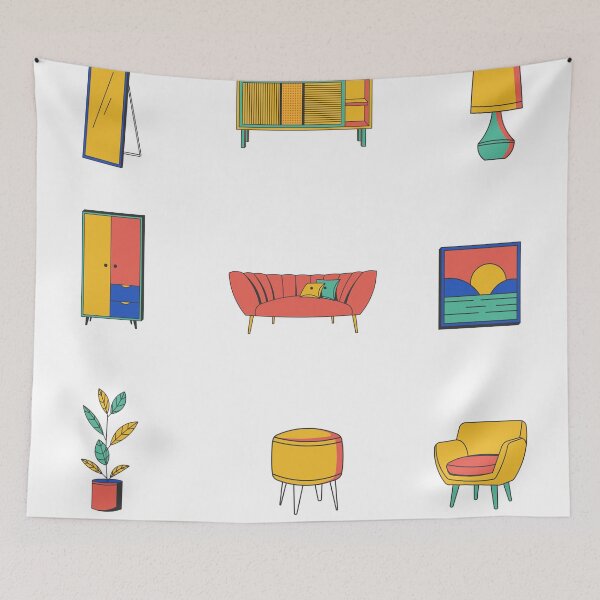 Item preview, Living room stickers for journaling designed and sold by Tristiana.