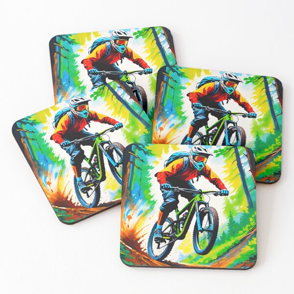 Item preview, MTB Rider Soaring Over Jumps designed and sold by GrizzlyCollective.