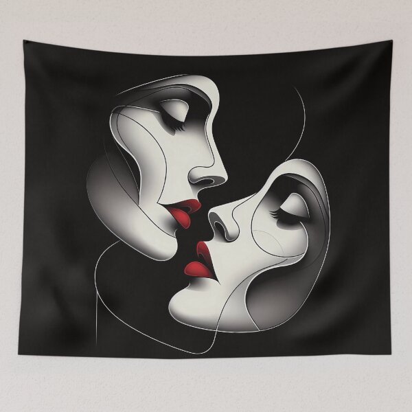 Item preview, love is love lesbian kiss designed and sold by BuxomBabe21.