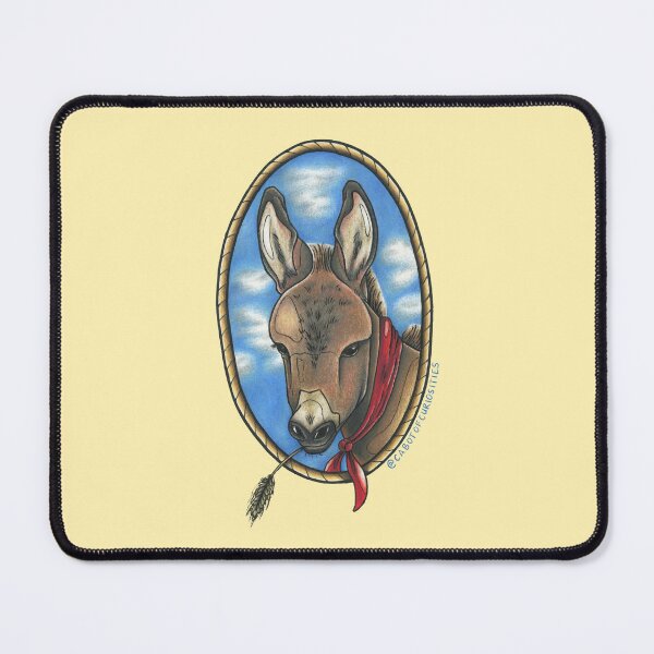 Item preview, Cute Cowgirl Donkey with Handkerchief and Straw designed and sold by Cabot of Curiosities.