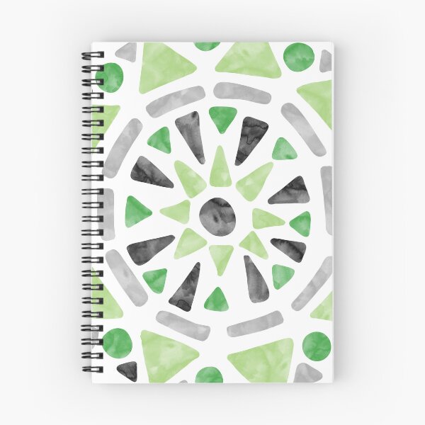Item preview, Mandala Green Gray Aromantic Aro Pride Flag designed and sold by JoyfulJen.